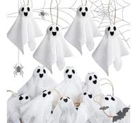 Halloween Tree Decorations 16Pccs, Ghost Decor Halloween Party Decoration, Ghostly Ornament Indoor Decorations 2025 New Ghostly Kit Baubles the Hanging Dolls, Witch Ornaments Day of The Dead