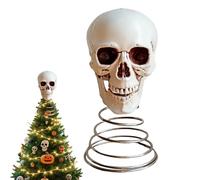 Halloween Tree Decorations,Spooky Holiday Decor Skull Top Tree Decor - Horror Halloween Skeleton Props for Rental Hotel Living Room Apartment Businesses Bedroom Cafe