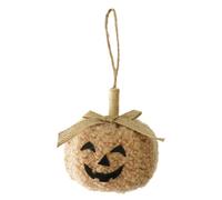 Halloween Tree Ornaments Flocked Party Holiday Pendant with Smile Design