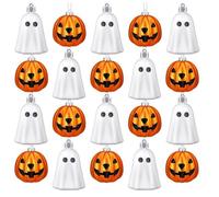 Halloween Tree Ornaments Small, Pumpkin Ghost Shape Pendants, Lightweight Hangable Decor, Smooth Edges Safety, Tree Decorations for Family Gathering, Door, Yard, Event Planners, 20 Pieces