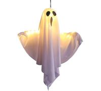Halloween Tree Ornaments - Spooky Ghost Decor, LED Hanging Lights | Portable Creepy Garden Lawn Accessories, Haunted Window Decorations, Wall Accent with at Party Nights