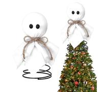 Halloween Tree Topper - Ghost Horror Decoration, Spooky Holiday Accessory | Seasonal Ornament for Indoor Bedroom, Living Room, Patio, Entryway, Patio a