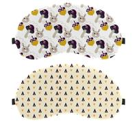 Halloween Triangle Pattern 2-Pack Light-Blocking Soft Breathable Sleep Mask Eye Patch Eye Cover