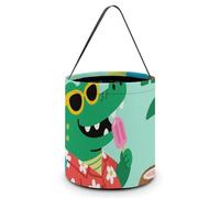 Halloween Trick Or Treat Bag Durable, Cute Alligator Candy Tote Bag Reusable Gift Bags for Party