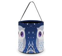 Halloween Trick Or Treat Bag Durable, Cute Owl Candy Tote Bag Reusable Gift Bags for Party