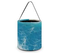 Halloween Trick Or Treat Bag with Handle Candy Bag Reusable Party Favor Bag | Tropical Ocean Beach Theme Halloween Bucket Foldable Goodie Candy Gift Bags for Party Favor Supplies