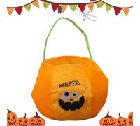 Halloween Trick Or Treat Bags, Pumpkin Baskets With Handles, Halloweens Candy Bucket | Embroidered Tricks-or-Treats Bag Festival Decoration For Night Outdoor Adventures Kids Family Cosplay Holiday Pho