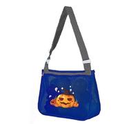 Halloween Trick or Treat Bags,Unisex Cartoon Beach Bag,Mesh Fabric Toy Storage Bag,Hollow Single-Shoulder Bag,Shell Storage Bag (14-Hat Pumpkins)