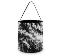 Halloween Trick Or Treat Basket with Handle, The Mysterious Burning of The Sun Candy Bucket Foldable Reusable Gift Bags for Party, Wedding Supplies