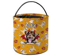 Halloween Trick or Treat Bucket Australian Shepherd Dog Candy Bag Festival