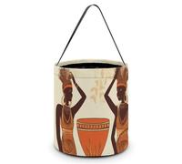 Halloween Trick Or Treat Bucket, Reusable Candy Bag - Foldable Design, African Tribal Woman Trick Or Treat Bag for Parties, Gift Giving & Holiday