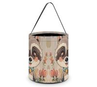 Halloween Trick Or Treat Bucket, Reusable Candy Bag - Foldable Design, Cartoon Cute Raccoon Trick Or Treat Bag for Parties, Gift Giving & Holiday