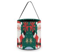 Halloween Trick Or Treat Bucket, Reusable Candy Bag - Foldable Design, Christmas Santa Clauss Trick Or Treat Bag for Parties, Gift Giving & Holiday