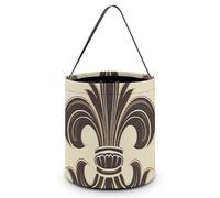 Halloween Trick Or Treat Bucket, Reusable Candy Bag - Foldable Design, Fleur-de-Lis And Coat Arms Knight Trick Or Treat Bag for Parties, Gift Giving & Holiday