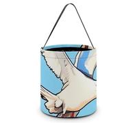 Halloween Trick Or Treat Bucket, Reusable Candy Bag - Foldable Design, Flying Seagulls Trick Or Treat Bag for Parties, Gift Giving & Holiday
