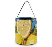 Halloween Trick Or Treat Bucket, Reusable Candy Bag - Foldable Design, Lemon And Flower Trick Or Treat Bag for Parties, Gift Giving & Holiday