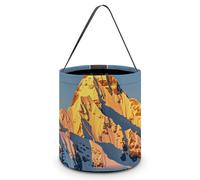 Halloween Trick Or Treat Bucket, Reusable Candy Bag - Foldable Design, Mountain Pine Tree Print Trick Or Treat Bag for Parties, Gift Giving & Holiday