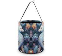 Halloween Trick Or Treat Bucket, Reusable Candy Bag - Foldable Design, Seahorse And Starfish Trick Or Treat Bag for Parties, Gift Giving & Holiday