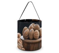 Halloween Trick Or Treat Bucket, Reusable Candy Bag - Foldable Design, Walnut Nuts Trick Or Treat Bag for Parties, Gift Giving & Holiday