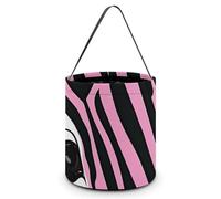 Halloween Trick Or Treat Bucket, Reusable Candy Bag - Foldable Design, Zebra-like Print Trick Or Treat Bag for Parties, Gift Giving & Holiday