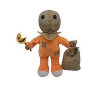 Halloween Trick or Treat Sam Plush Doll, 36 cm, Orange Jumpsuit with Burlap Head