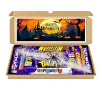 Halloween Trick or Treat Selection Box Chocolate Hamper | Letter Box Gift | 10 Fullsize Dairy Milk Chocolate bars | Ideal Halloween Party Gifts