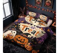 Halloween Trick or Treat Super King Duvet Cover Set, Bedroom Decor