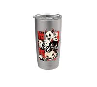 Halloween Trick R Treat Spooky Ghost Black Cat Stainless Steel Insulated Tumbler