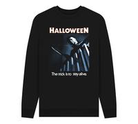 Halloween Trick To Stay Alive Graphic Black Sweatshirt | Size: Small Halloween Black S