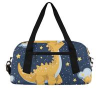 Halloween Trick Treat Kids Duffle Bag Boys Girls Small Sport Dance Gym Bag for Overnight Travel Weekender Carry On, Space Dinosaurs Kids Duffle Bag Boys Girls Small Sport Dance Gym Bag for Overnight
