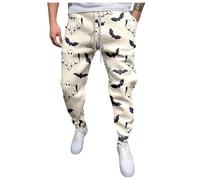 Halloween Trousers Men's Jogging Bottoms Men's Stretch with Elastic Band Training Trousers with Drawstring and Horrible Printed Casual Trousers Leg RCA Bottom Sports Trousers Lightweight Fabric