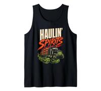 Halloween Trucker Haulin' Spirits Pumpkin Ghost Gift Tank Top