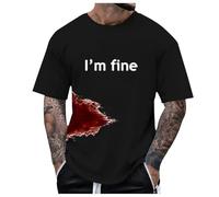 Halloween Tshirt Men Men's T Shirts, Oversized Crew Neck Ghostly Short Sleeve Casual Horror Prints Funny Plus Size Breathable Fear Element Fashion Comfortable Tops for Celebrations Performances