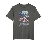 Halloween Tshirt Skull American Flag Scary Horror Costume T-Shirt