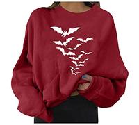 Halloween Tshirts Women Spiders Ghosts Witch Hat T-Shirt Short-Sleeved Graphic Tee Soft Breathable Polyester Spooky Town Theme Plus Size Tops Festival Evening Casual Blouse Red