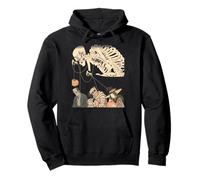 Halloween Ukiyo-e style Skeleton jack-o’-lantern mummy witch Pullover Hoodie