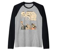 Halloween Ukiyo-e Style Skeleton Jack-o’-Lantern Mummy Witch Raglan Baseball Tee