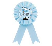 Halloween Uncle To Be Tinplate Badge Pin, Spooky Best Uncle Ever Pin, Halloween Baby Shower Button Pin, Blue Rosette Baby Boo Award Ribbon Button for Men, Our Little Boo Is Almost Due Gender Reveal
