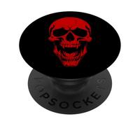 halloween undead vampire skull scary monster red goth spooky PopSockets Adhesive PopGrip