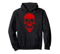 halloween undead vampire skull scary monster red goth spooky Pullover Hoodie