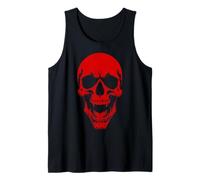 halloween undead vampire skull scary monster red goth spooky Tank Top
