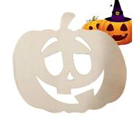 Halloween Unfinished Wooden Pumpkin, Wooden Pumpkin Cutouts,Hand Painted Halloween Pumpkin Sign for Kids - Enjoy the Practical and Fun Window Ornament 'Tree Wall PE