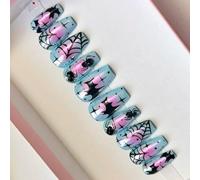 Halloween Unguis Art Set Rose Search Engine Manifestation Pattern Persist Hoofs With Scintillate Decoration 30 Divisions Cartoon Press On Nail