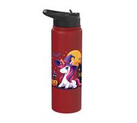 Halloween Unicorn Witch Moon Stainless Steel Insulated Water Bottle