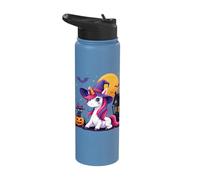 Halloween Unicorn Witch Moon Stainless Steel Insulated Water Bottle