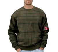Halloween Unisex Adults Christmas Red White Green Striped Knitted Jumper - Xmas Elf Party Fancy Dress Sweater Top Plus Size Streetwear Christmas Jumpers for Men 4XL (4-Army Green, L)