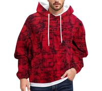 Halloween Unisex Adults Christmas Red White Green Striped Knitted Jumper - Xmas Elf Party Fancy Dress Sweater Top Plus Size Knitwear Christmas Sweatshirt Men (Red #15, M)