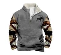 Halloween Unisex Adults Christmas Red White Green Striped Knitted Jumper - Xmas Elf Party Fancy Dress Sweater Top Plus Size Leisure Wear Christmas Jumper Man (Grey-A, XXXL)