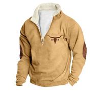 Halloween Unisex Fashion Hoodie Hooded Pullover with Drawcords & Front Pockets Fleece Hoodies Sweatshirt for Men and Women Jacket Knitwear Elf Pjs (Yellow, XL)