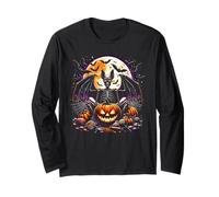 Halloween Vampire Bat Skeleton Creepy Pumpkin Jack o Lantern Long Sleeve T-Shirt